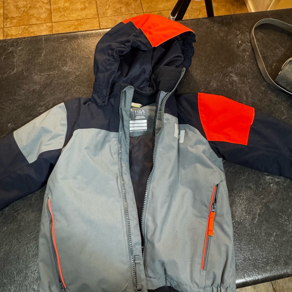 Helly Hansen Kids Jacket - Navy, Gray, and Red
